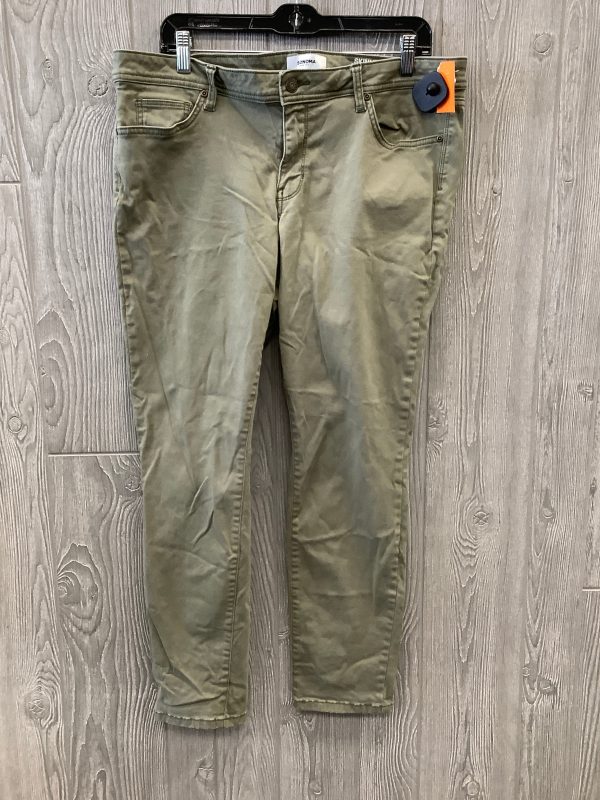 Pants Chinos & Khakis By Sonoma In Green, Size: 16 Online now