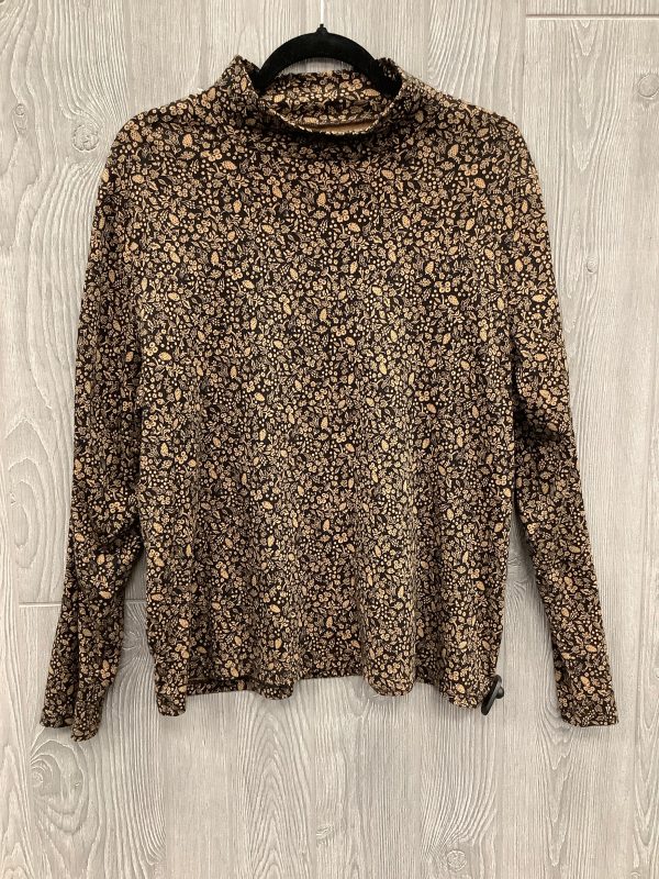 Top Long Sleeve By Croft And Barrow In Black & Brown, Size: Xxl For Cheap