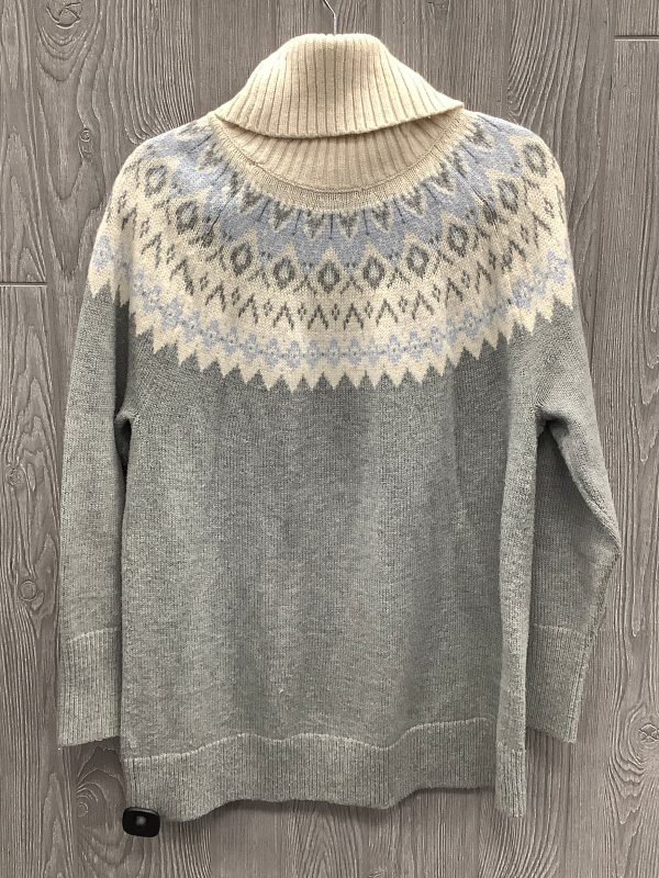 Sweater By Banana Republic In Cream & Grey, Size: M Hot on Sale - Image 2