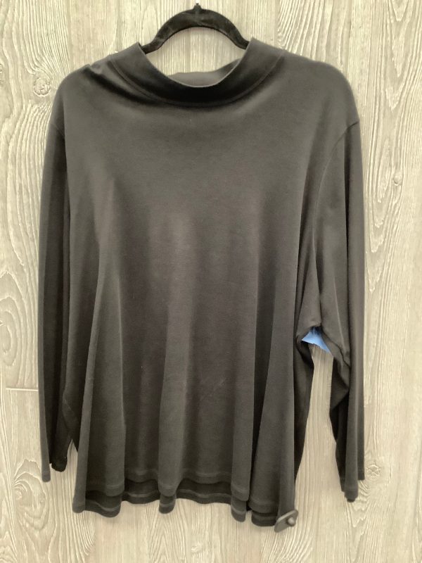 Top Long Sleeve Basic By Cj Banks In Black, Size: 3x Online Sale