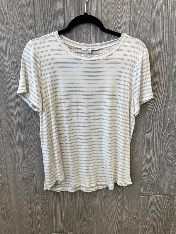 Top Short Sleeve By Green Envelope In White, Size: L For Sale