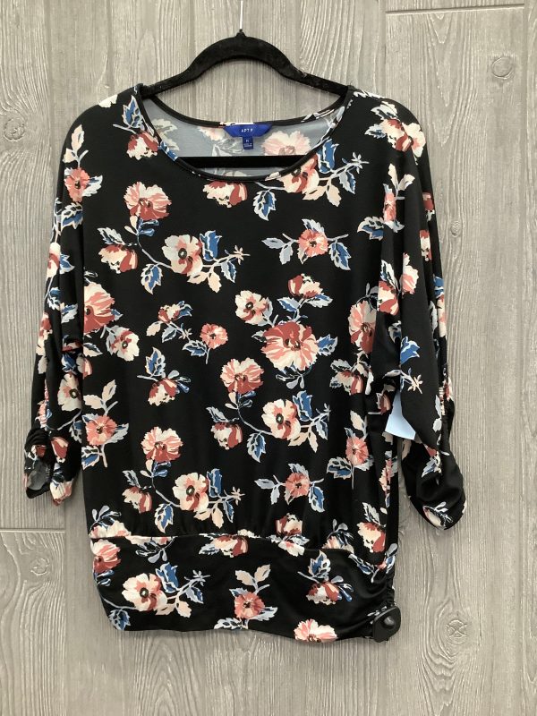 Top 3 4 Sleeve By Apt 9 In Black, Size: M For Cheap