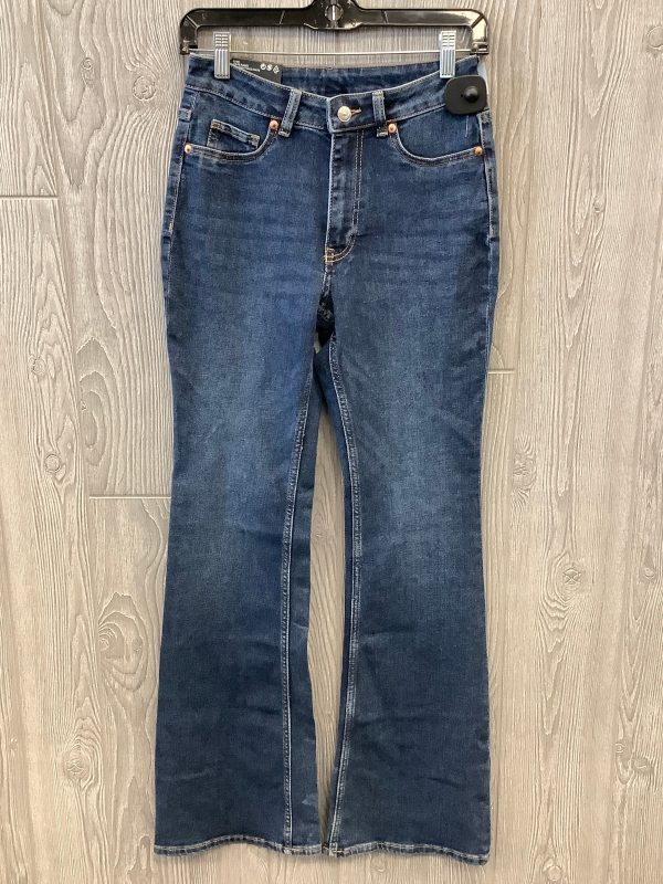 Jeans Flared By Divided In Blue Denim, Size: 4 Online Hot Sale